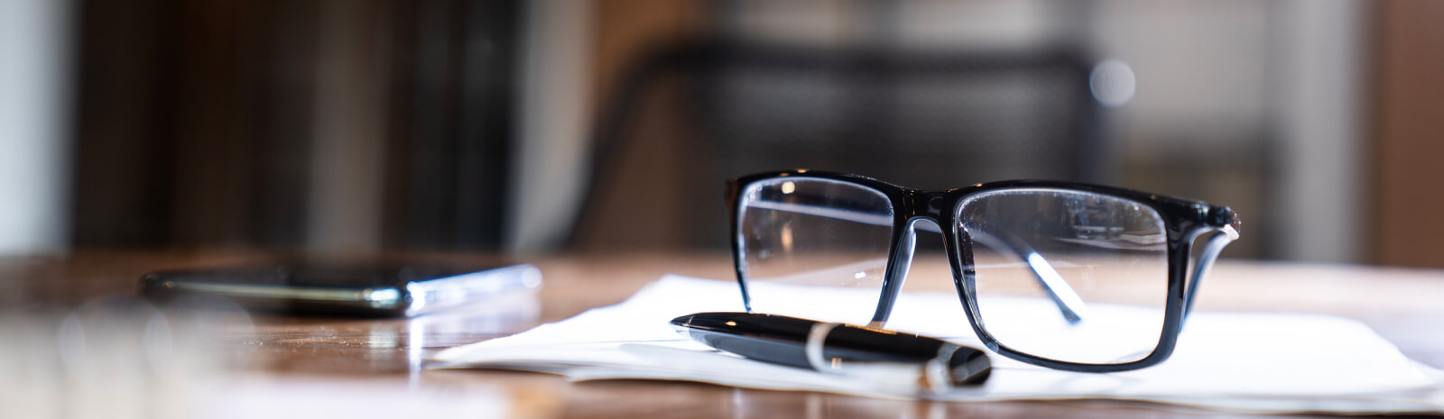 Glasses on paper