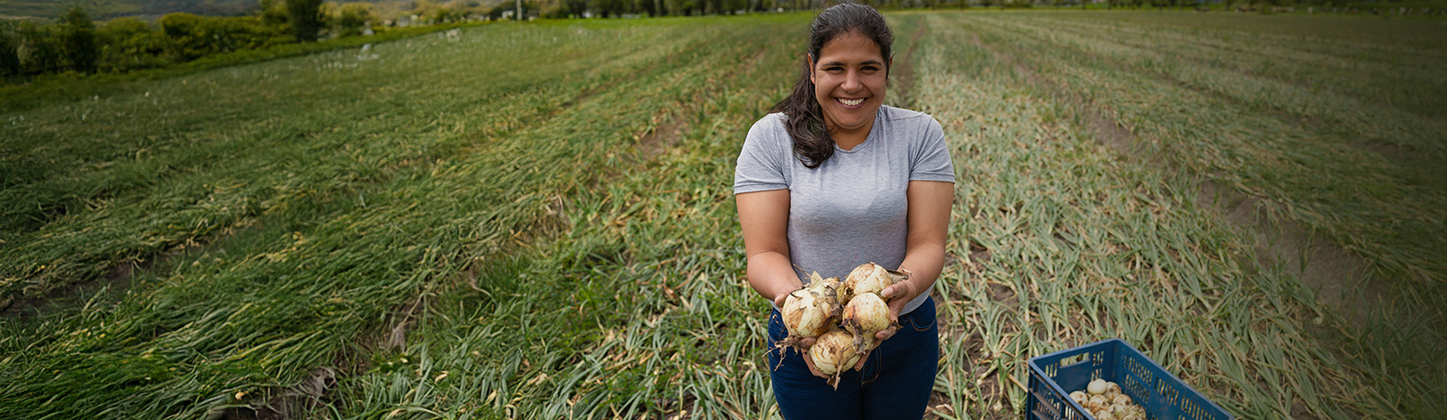 woman in field